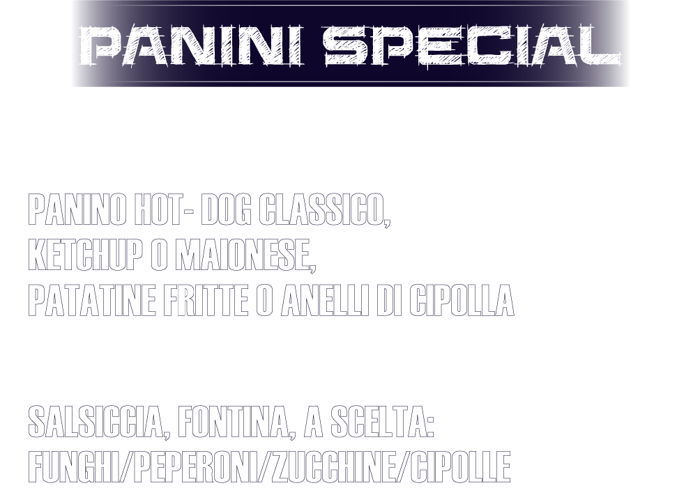 oops.. qualcosa è andato storto nel caricamento del menu'. Perdonaci :( 